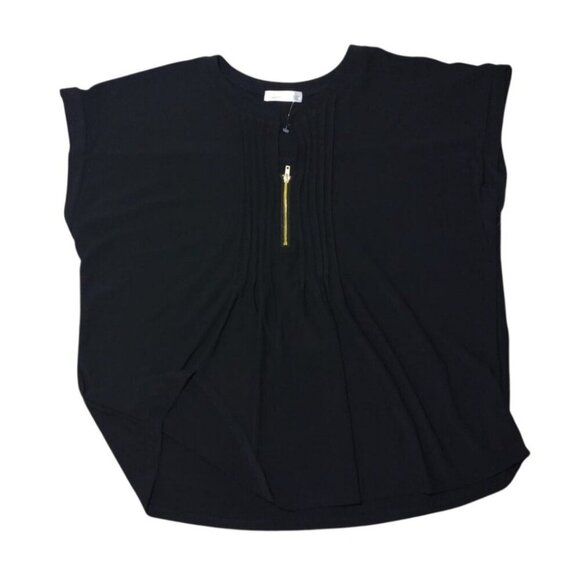 89th & Madison Womens Black Top With Gold Zipper Accent, Size 2X. NWT - Picture 6 of 8